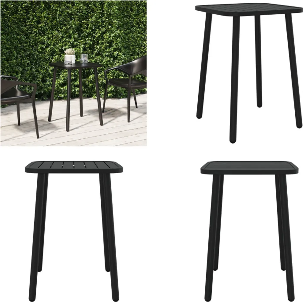 vidaXL Tavolo da giardino antracite 50x50x71 cm in acciaio - Tavolo da giardino - Tavoli da giardino - Tavolo da esterno - Tavolo da patio