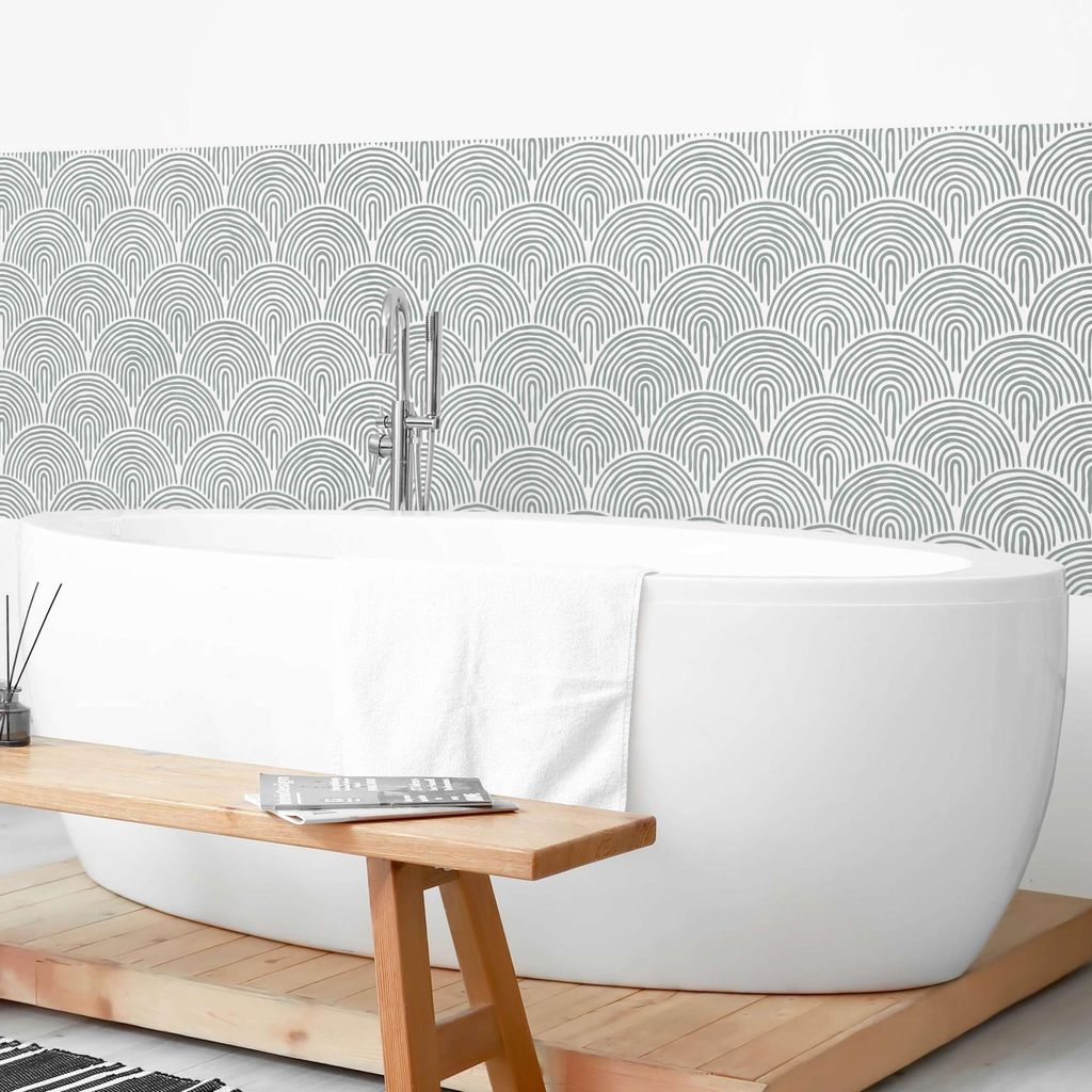 Wandverkleidung Bad Muster selbstklebend - 0.61 mm Wandpaneel matt wasserfest Design türkis Abstrakt Badrückwand fugenlos 100x100 cm