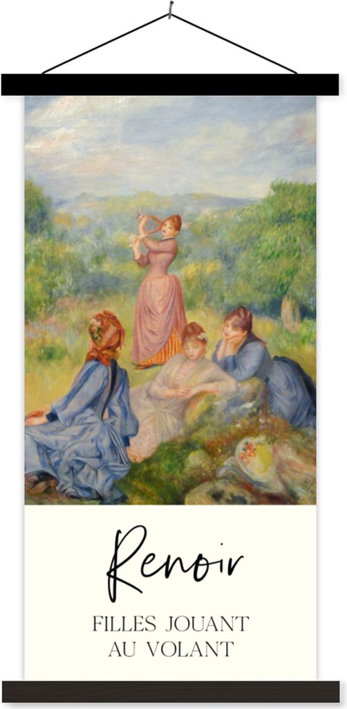 MuchoWow Textilposter Malerei - Renoir - Impressionismus 60x120 cm mit schwarzem Rahmen - Magnete