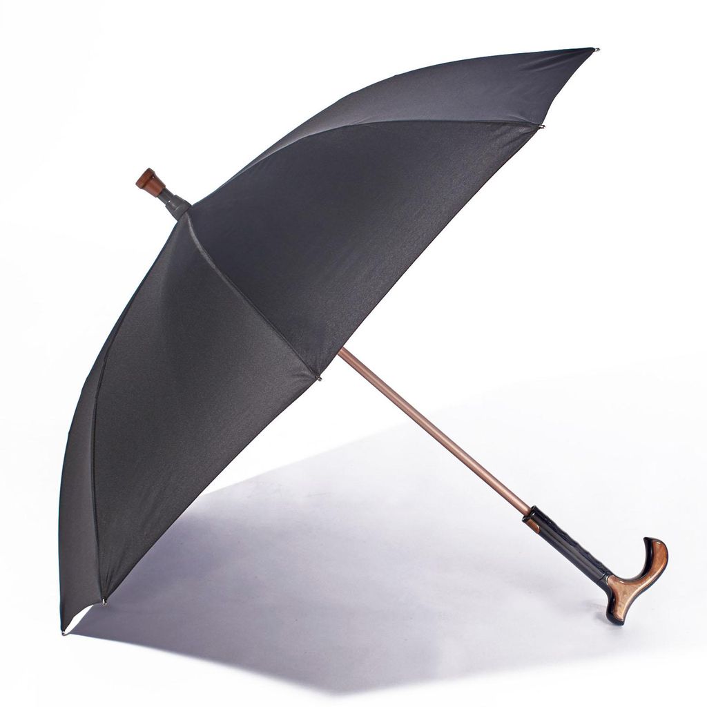 Gehstock mit Regenschirm Ø 97 cm Spazierstock Gehhilfe mit Produktbild 