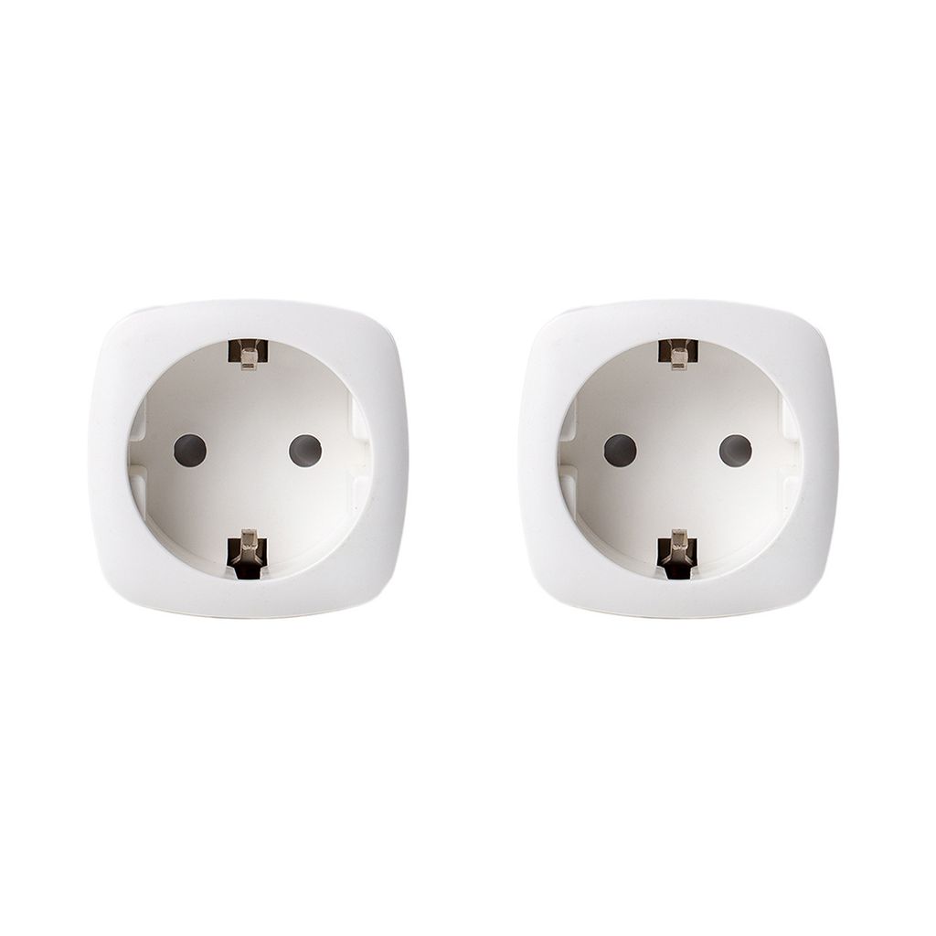 Hyrican Smart WIFI Steckdose, 16A, Alexa/ Google kompatibel, weiß, 2er Pack