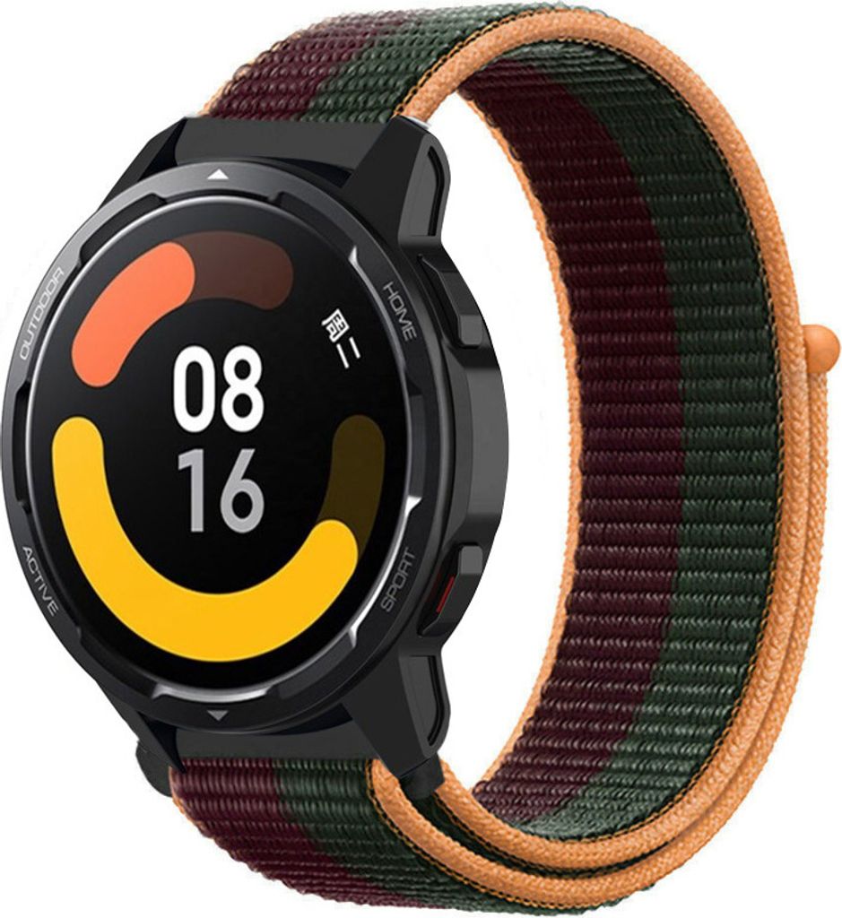 Strap-it Xiaomi Watch S1 Nylonarmband (Dunkle Kirsche)