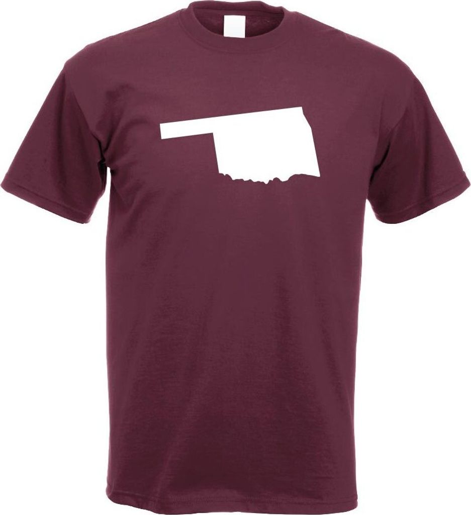 Kiwistar - T-Shirt - Burgund - USA - Bundesstaat - Oklahoma Herren Funshirt Bedruckt Design Sprüche Spruch Motive - mit Motiv Bedruckt - Funshirt ...