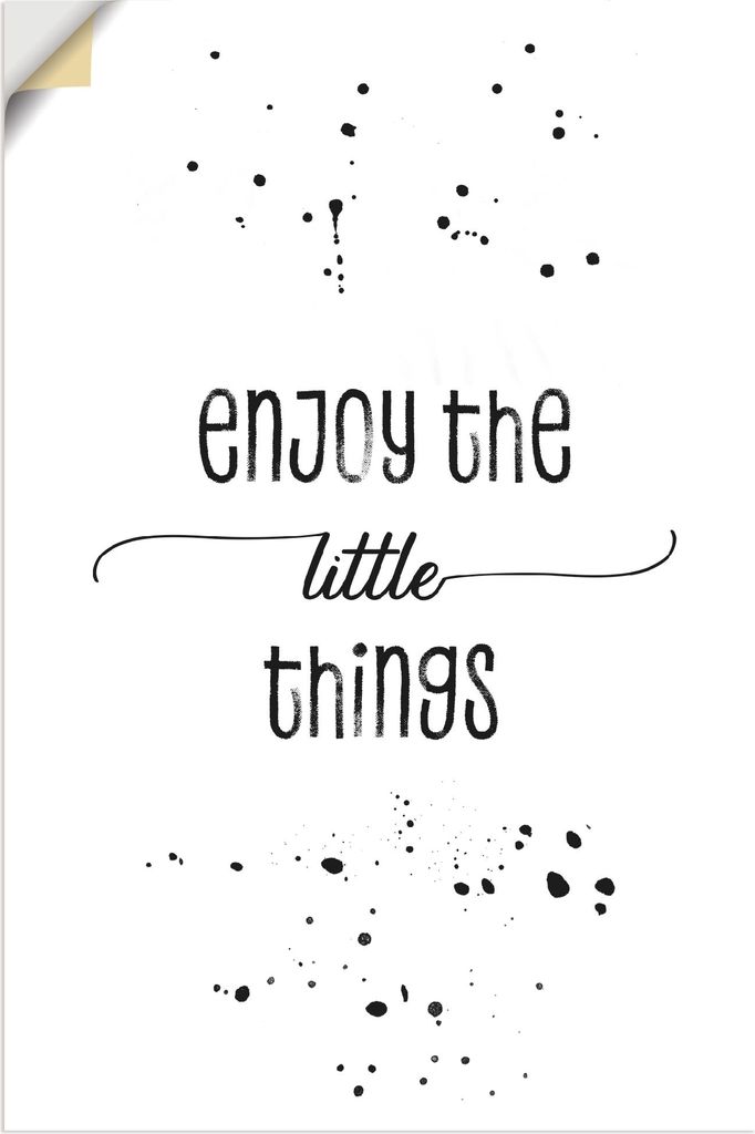 ARTland Wandbild, selbstklebend Genieße die kleinen Dinge I Größe: 40x60 cm