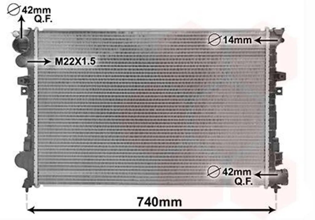 Radiateur moteur pour FIAT Scudo Fourgon et Combi 220 - Van Wezel 09002079