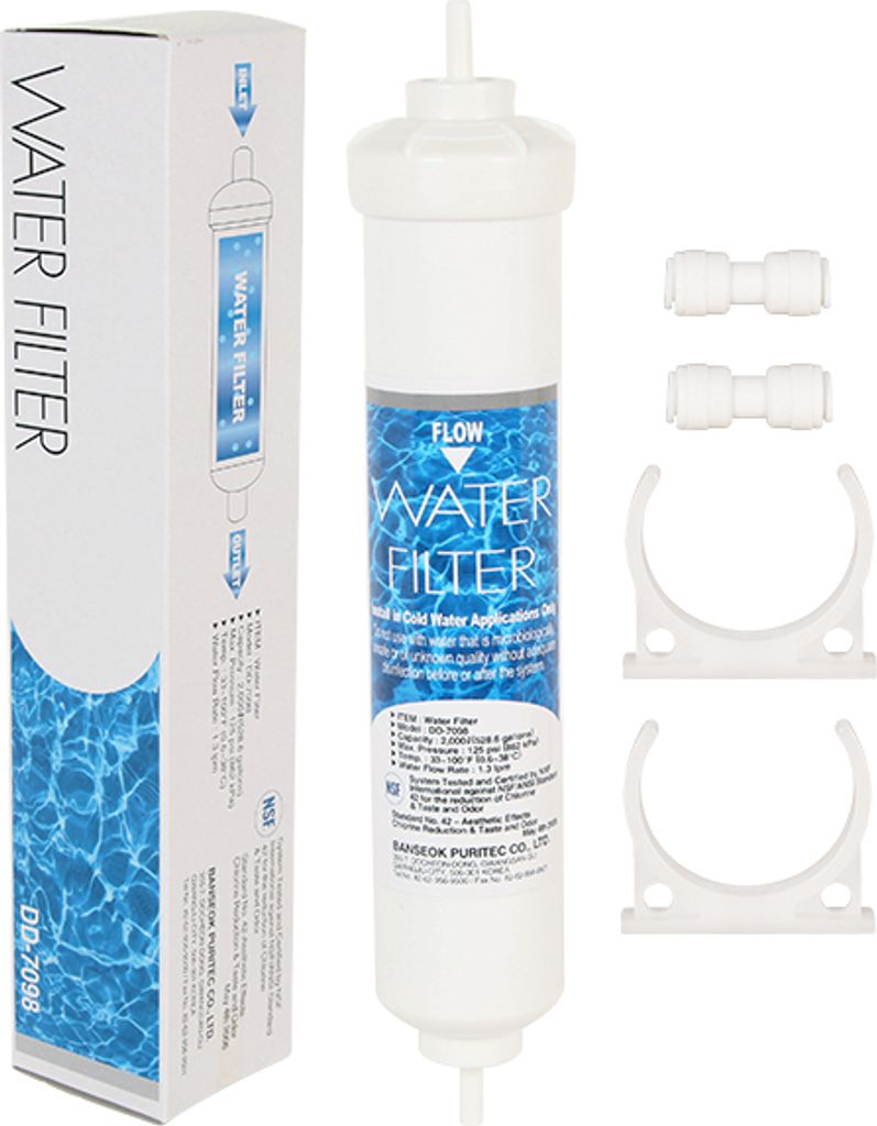 DD-7098 Water Filter | 1x Wasserfilter kompatibel mit Daewoo, Bosch, Siemens, Neff Kühlschränken - Externe Kühlschrank Filterpatrone