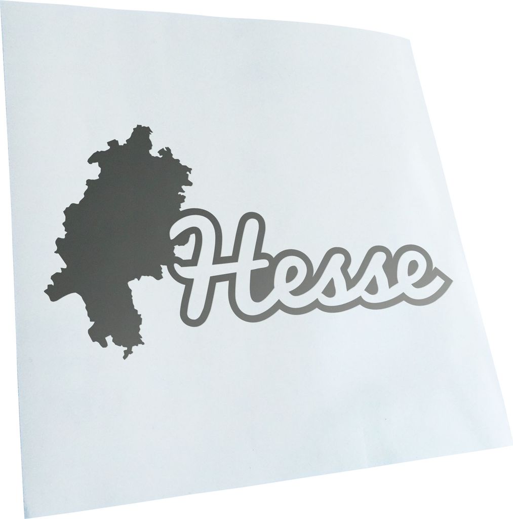 Kiwistar - Autoaufkleber - Hesse Hessen Herkunft - Silber - 30x15cm - Aufkleber für Auto, Laptop, Fahrrad, LKW, Motorrad Mehrfarbig JDM Decal Racing