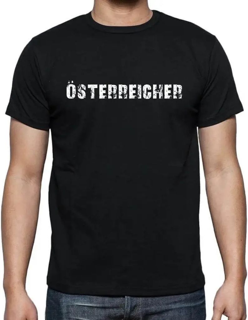 Herren Grafik T-Shirt Österreicher Öko-Verantwortlich Vintage Jahrgang Kurzarm Lustige Druck Geburtstag Geschenk Mann