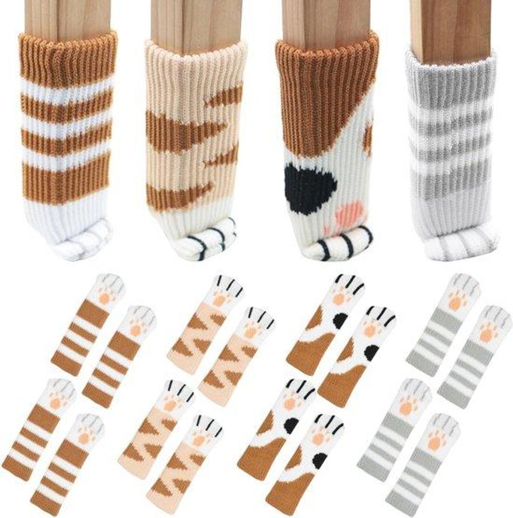 Famanu Möbelbezüge für Stuhlbeine - 16 Stück in verschiedenen Designs