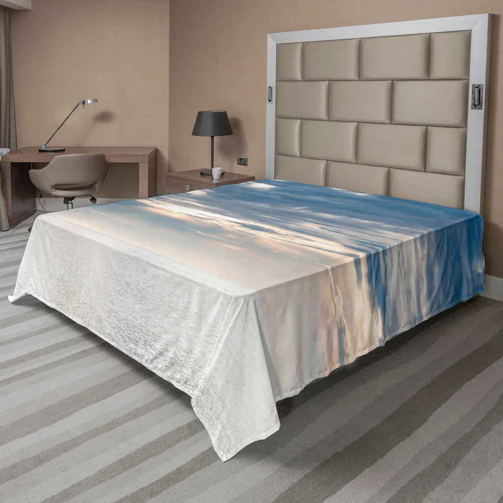 Drap de Lit Confortable Anti-Plis Motif Voilier pour un Sommeil Zen