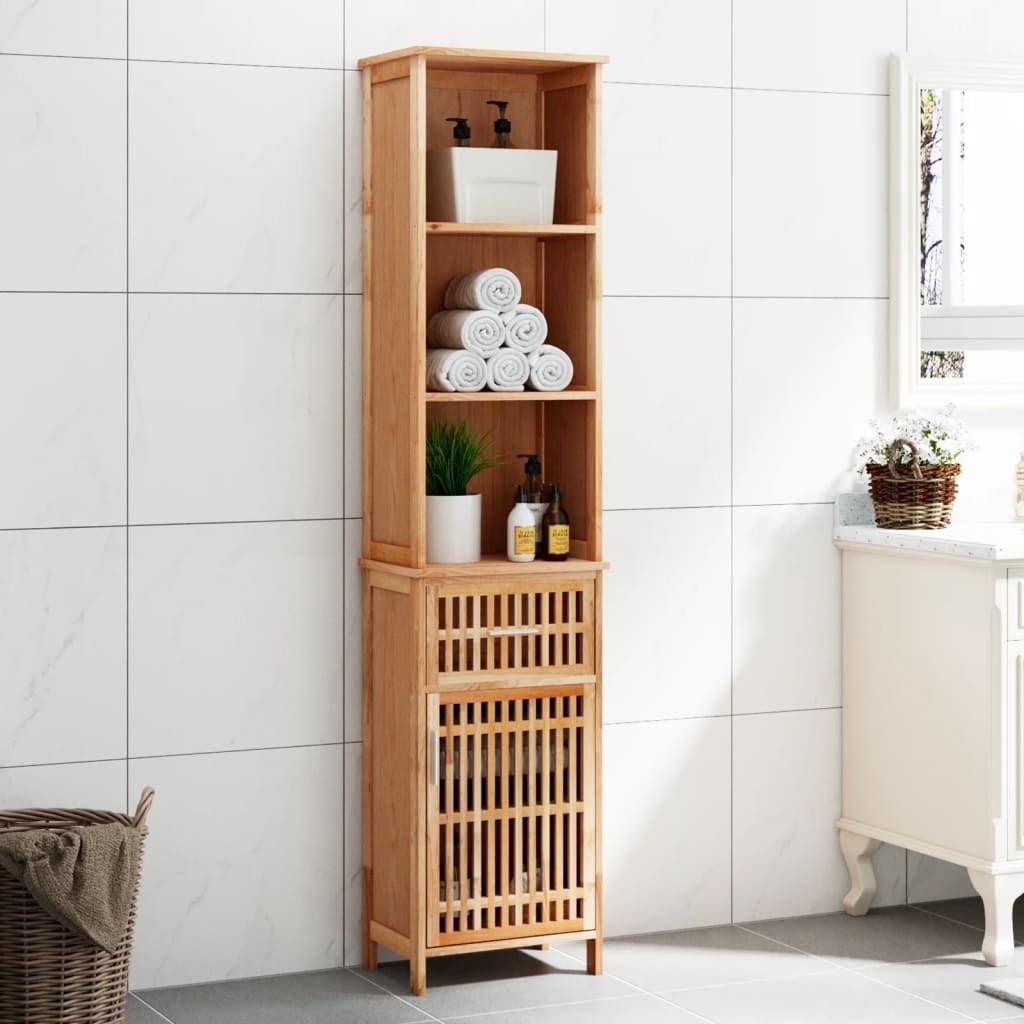 Szafka łazienkowa 42x29x182 cm orzech lity Zdjęcie produktu 8