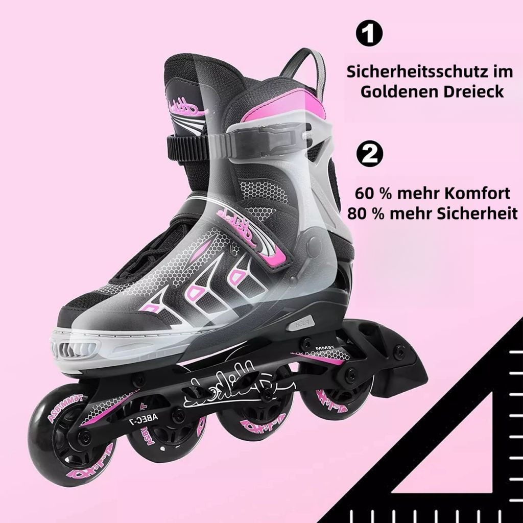 Hikole Inline Skates Kinder, Verstellbare Inliner, ABEC-7 Produktbild 3