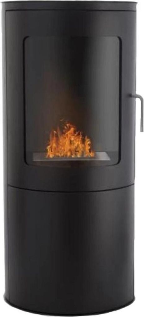 Richmond Bioethanolkamin, traditionelles Holzofen-Design, umweltfreundlich, flache Rückwand, 1,9 kW Heizleistung, 1,2 Liter Kapazität, bis zu 6 S...