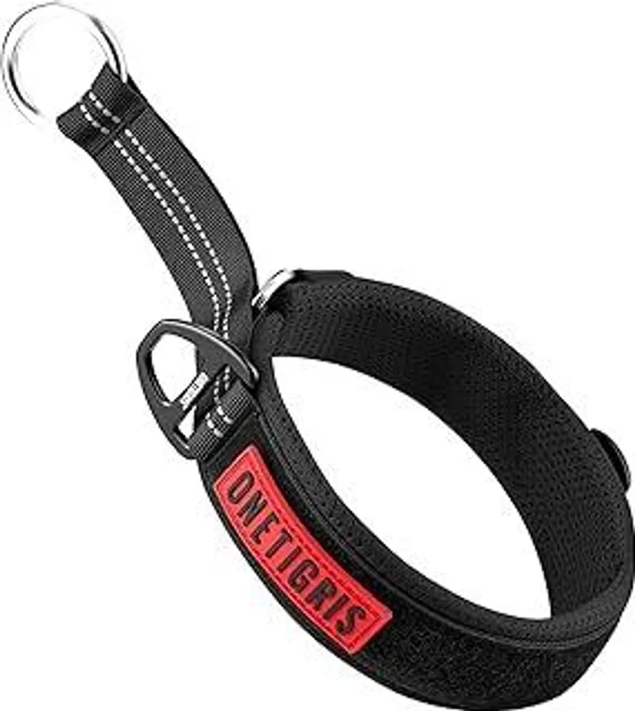 OneTigris Collare Zug-Stopp Nero M | Sicurezza e Comfort Senza Stress