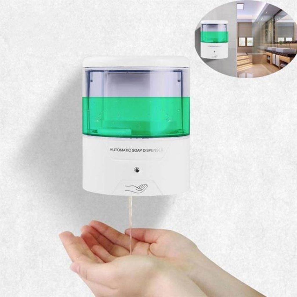 Wandmontierter Flüssigseifenspender – Weiß – 600 ml – Infrarot-Sensor – ABS