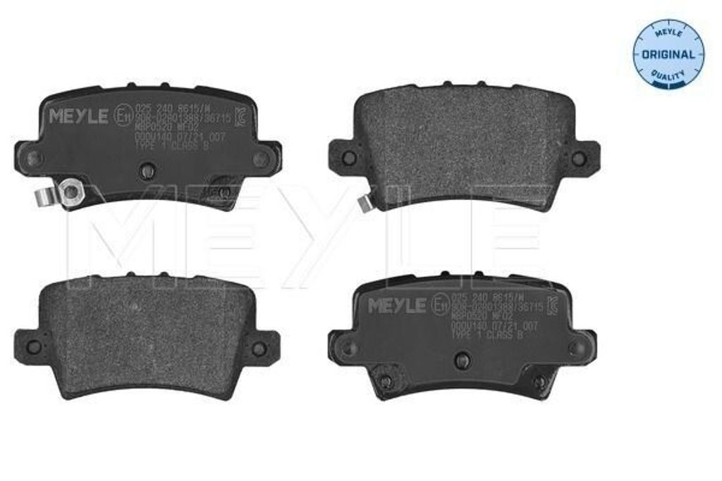 MEYLE 025 240 8615/W Bremsbeläge Hinten für HONDA CIVIC VIII Hatchback (FN, FK)