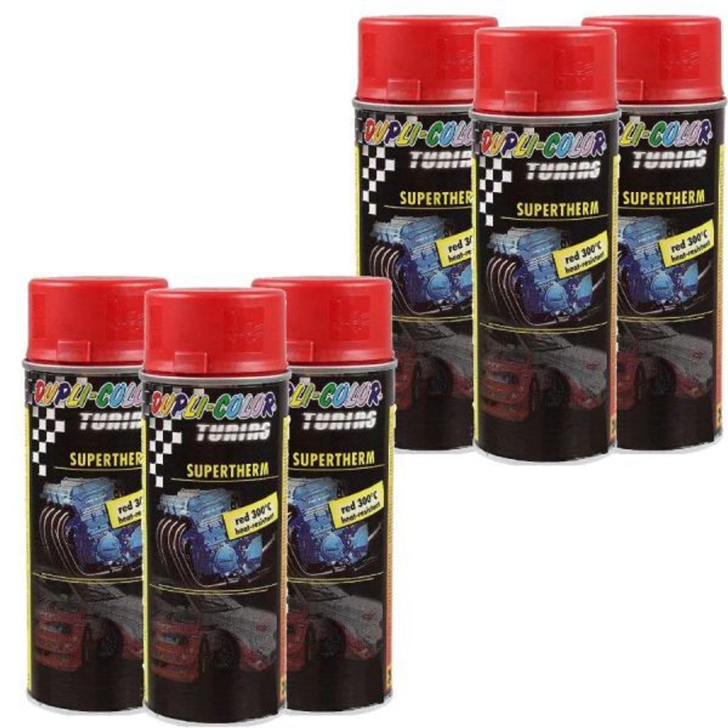 Supertherm red 300°C 6x 400 ml. - hitzebeständiges Lackspray