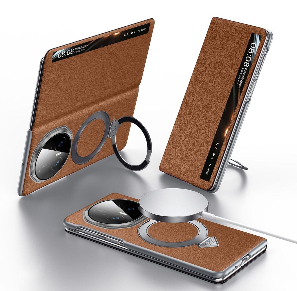 Kožené pouzdro MagSafe pro Honor Magic V6 s průhledným Obrázek produktu 