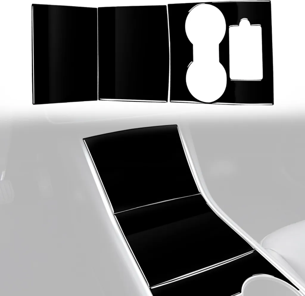 Decorazione Console Tesla Model 3 Nero 498 - Kit Adesivo Completo