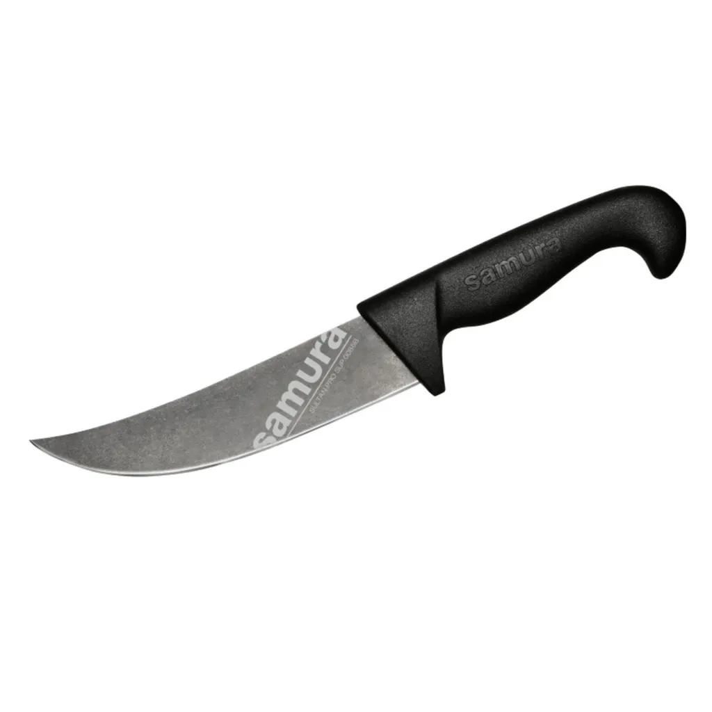 Couteau Chef Samura Sultan Pro Acier Japonais Précis 163mm Manche Noir