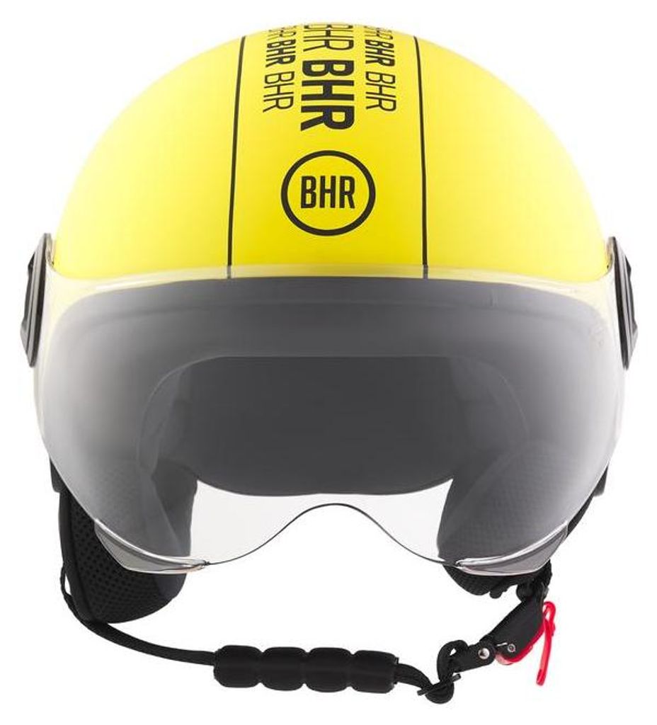 BHR 835 SPECIAL, Demi-Jet Helm ECE 22.06, Kratzfestes Visier, Mikrometrischer Verschluss & abnehmbare Wangenpolster, Cool Yellow, XS
