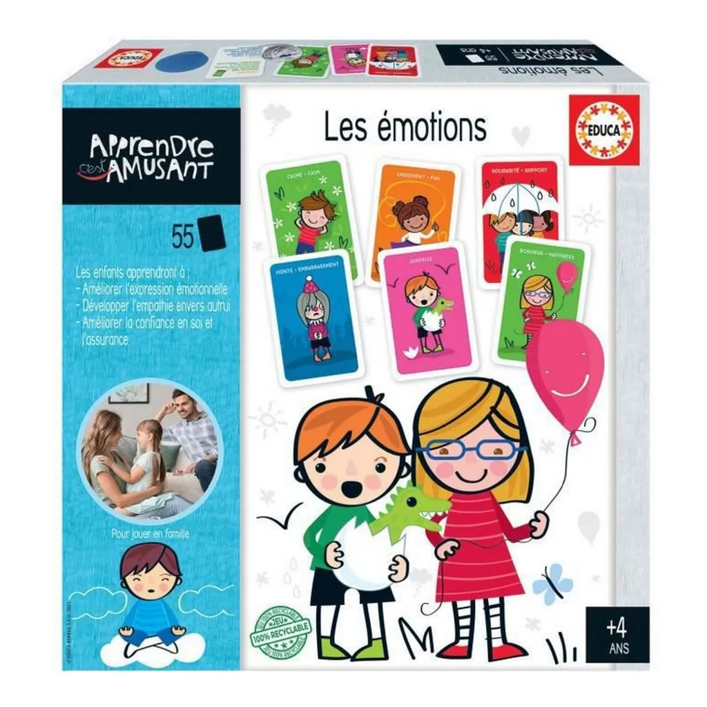Apprendre les Émotions en Famille avec Educa Feelings FR 55 Pièces