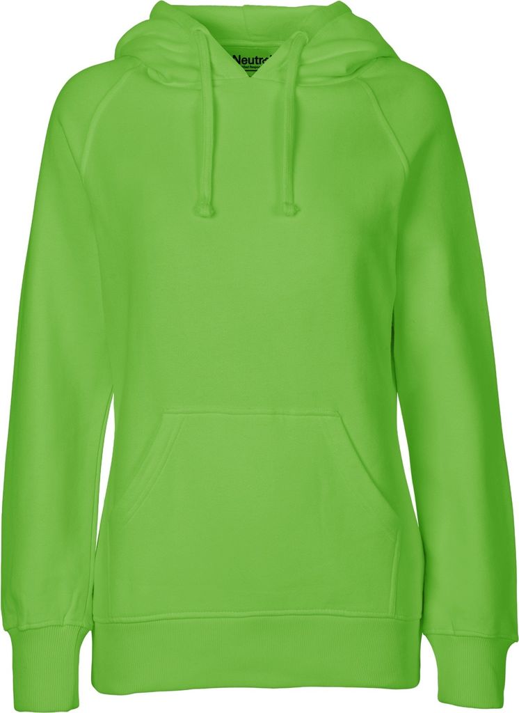 Neutral O83101 | Damen Hoodie / Kaputzenpulli / 100% Fairtrade-Baumwolle - Farbe: Lime - Größe: M