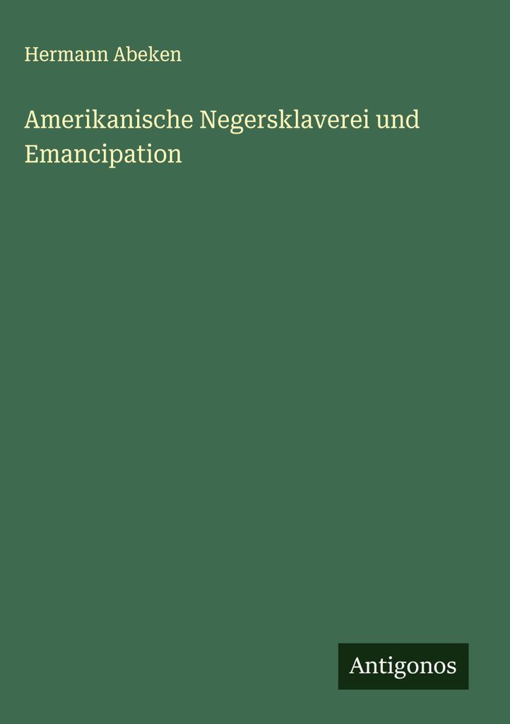 Amerikanische sklaverei und Emancipation