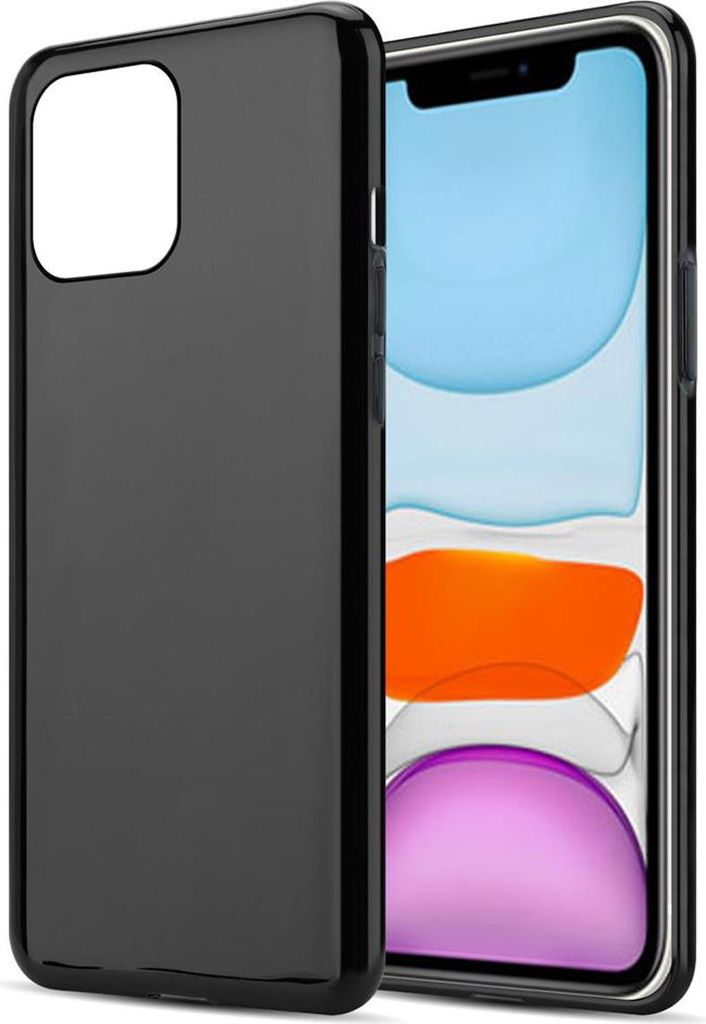 Cadorabo Hülle für Apple iPhone 12 MINI Schutz Hülle in Schwarz Schutzhülle TPU Silikon Cover Etui Case