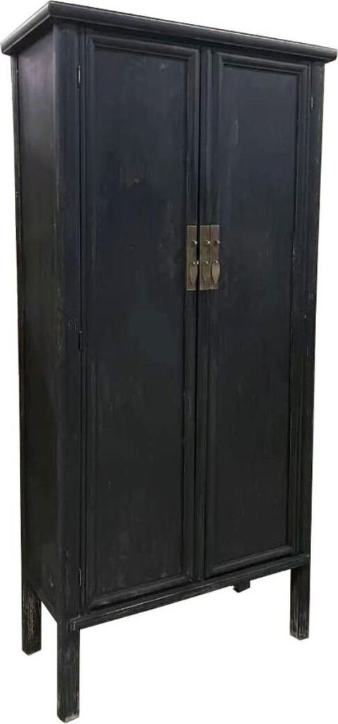 Schrank Icons 210x100x45 Ulme massiv Schwarz