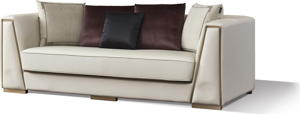 Leder Sofa Couch Polster Garnitur 3+2 Sitzer Couchen Sofas Garnituren Medusa Neu