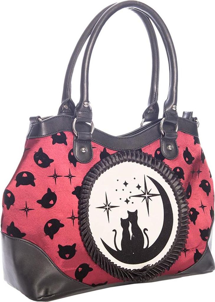 Banned Gothic Borsa a tracolla Lunar Sisters Red Handbag Immagine del prodotto 