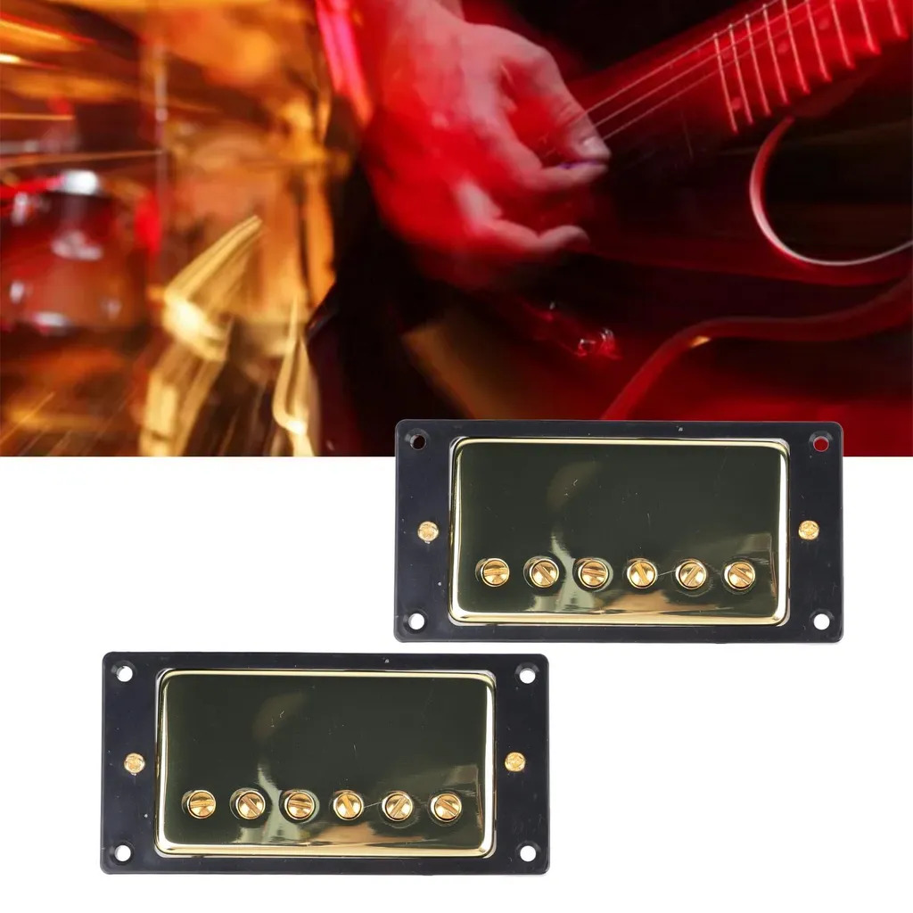 Micro Humbucker Métal Doré pour Guitare : Éliminez les Bruits Parasites - 11