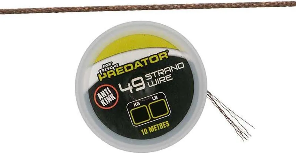 Bas de ligne en acier 49 brins Fox Rage Predator pour pêche du brochet