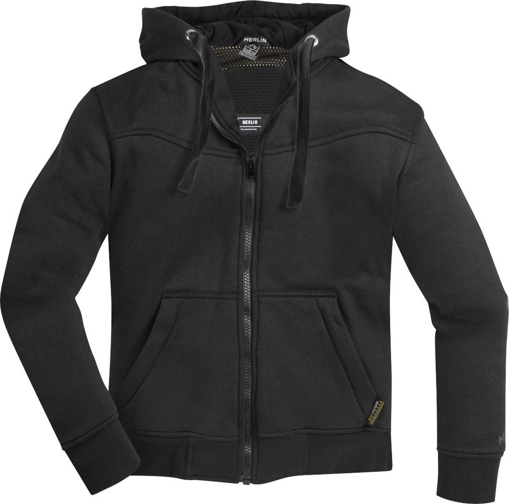 Merlin Vixen Damen Motorrad Zip Hoodie Jacke, schwarz, XL