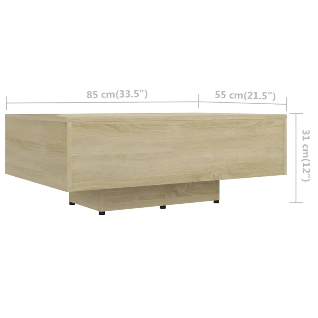 Table Basse Stable et Facile à Nettoyer Chêne Sonoma Bois Composite - 7