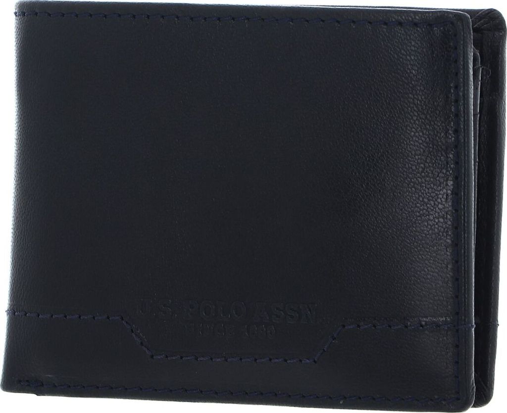 U.S. POLO ASSN. Leder Geldbörse Still Water Wallet with Coin Navy dunkelblau