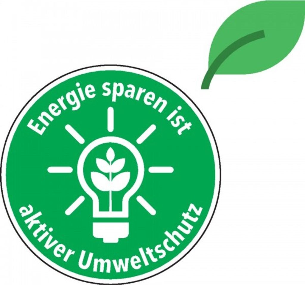 Dreifke Aufkleber | Hinweisschild Energie sparen ist Umweltschutz, KRO, ökol...