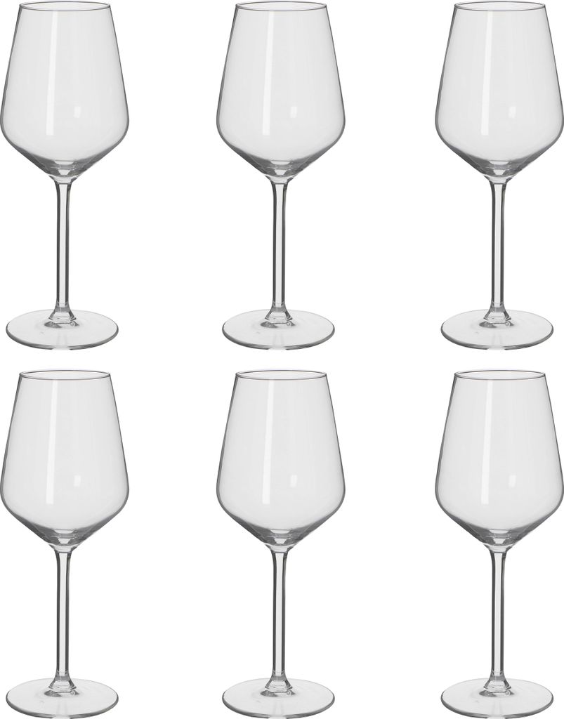 alpina Weingläser Weißwein - Weingläser Set 6 Teilig - Weinglas 37cl - Glas