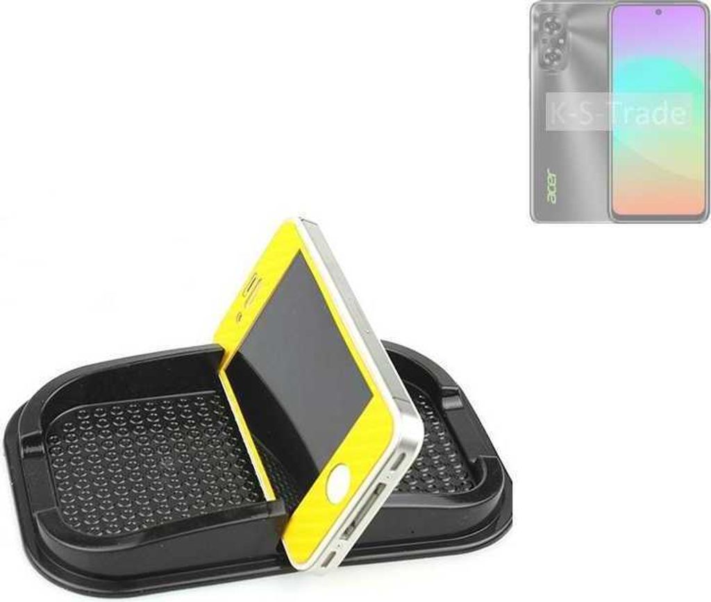 K-S-Trade Auto Anti Rutsch Matte Smartphone-Halter kompatibel mit Acer Sospiro A60L Haft Pad Armaturenbrett Handy-Halterung Silikon