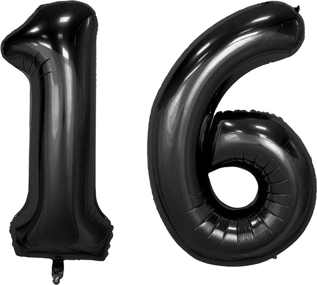 Set - Ballon en aluminium - Noir/40 pouces - 1 + 6 Image du produit 