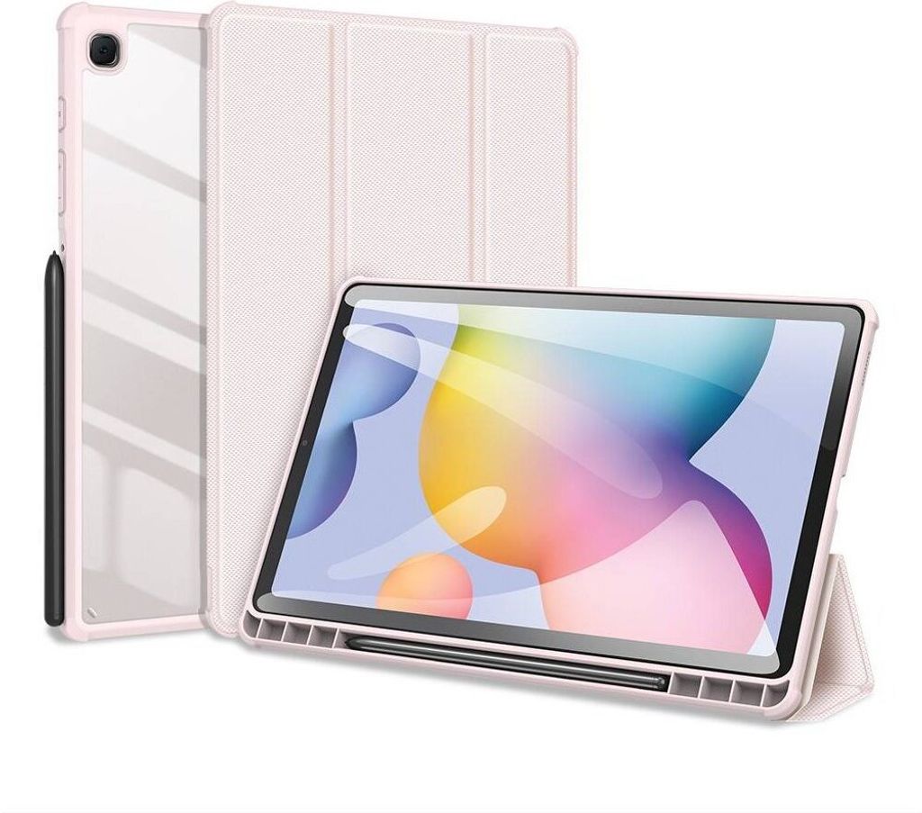 Toby Tablet-Ledertasche Smart-Sleep Wake-Up für Samsung Galaxy Tab S10 Plus Pink