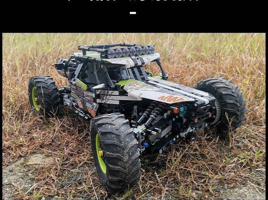 Construisez votre propre 4x4 tout-terrain télécommandé vert 1879pcs - 10