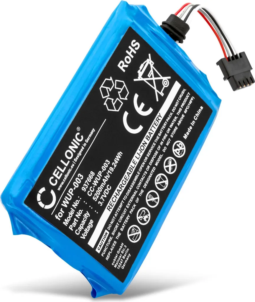 CELLONIC Batteria WUP-003 compatibile con Nintendo Wii U GamePad Ricambio da 5200mAh per controller console giochi palmare