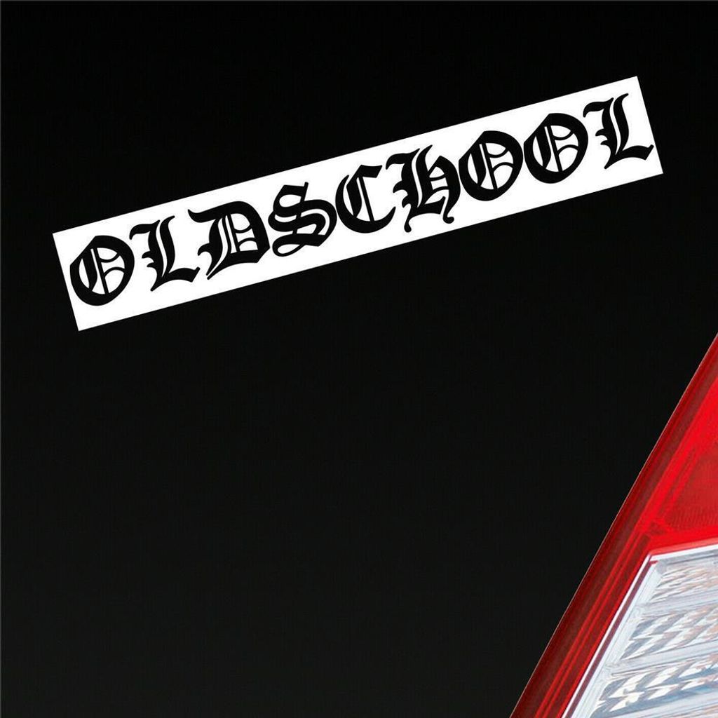 Auto Aufkleber Oldschool Graffiti Tuning 19x3 cm Weiss Matt Sticker Heckscheibenaufkleber