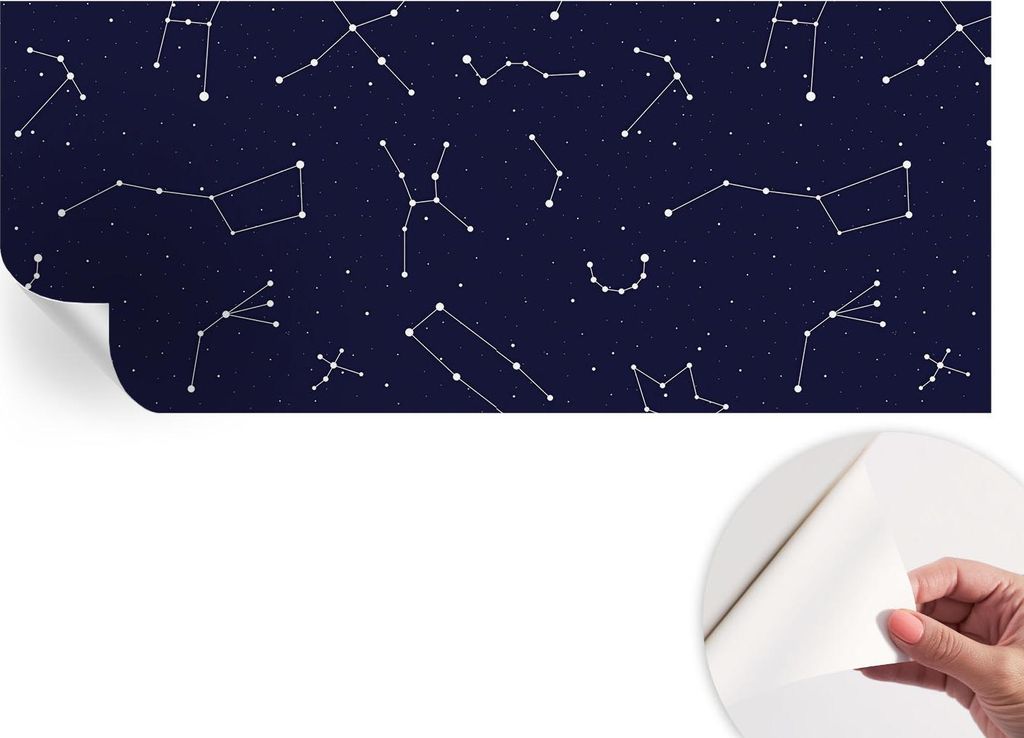 Selbstklebende Wandtapete - Dekorative Tapete für Wohnzimmer - Klebefolie für Wandbilder - Tapetenfolie für Wanddekoration - 208x146 cm - Astro Sky