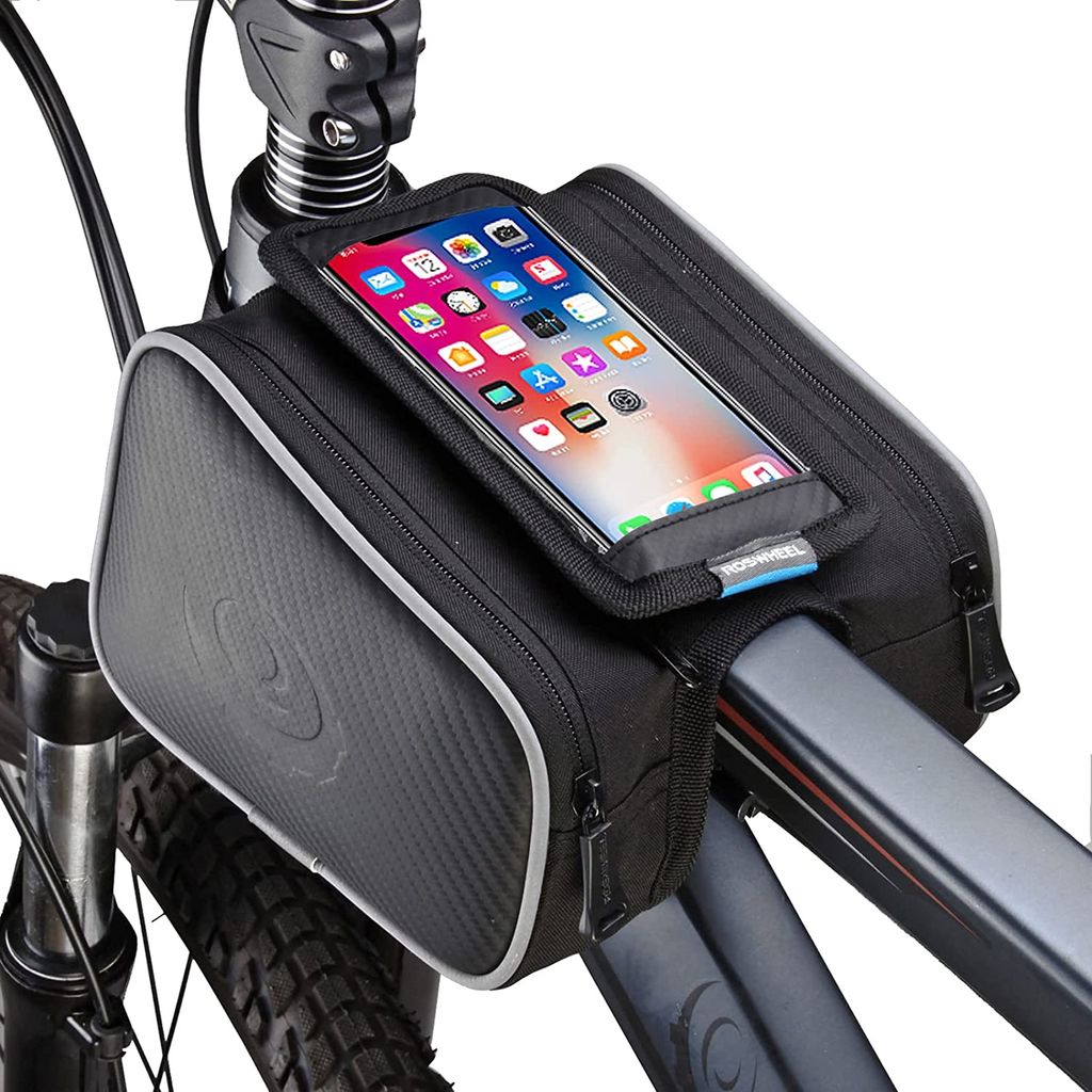 Rahmentasche Fahrradtasche Fahrrad Handyhalterung Oberrohrtasche für 5.5'' Handy 