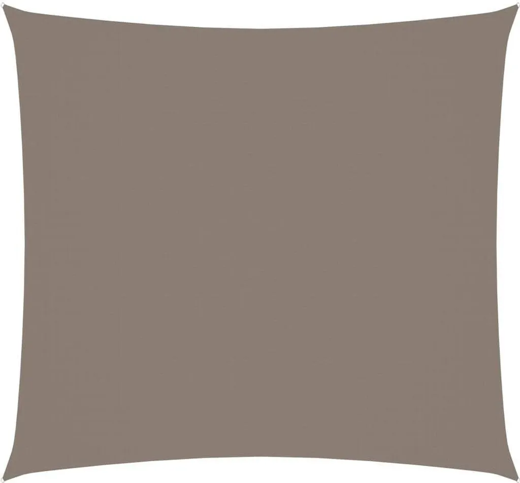 The Living Store Tenda da sole in tessuto Oxford quadrato 4x4 m Taupe