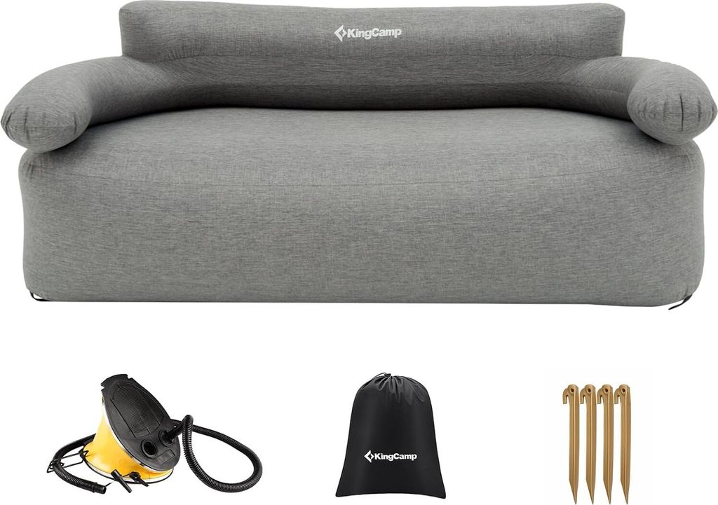 Aufblasbares Campingsofa KingCamp, Tragetasche, 85 x 175 x 72 cm