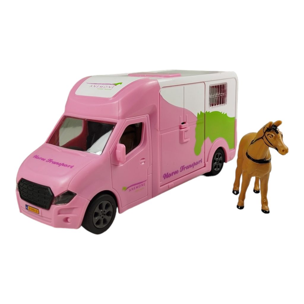 Pferdetransporter Spielzeug Pferdeanhänger mit Pferd + Immagine del prodotto 